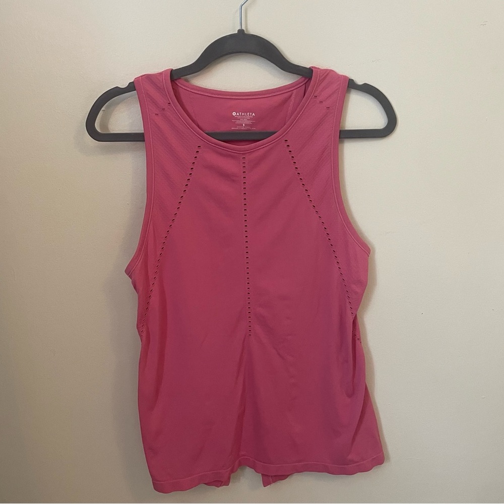 ATHLETA Women’s Small Open Back Pink Tank Top